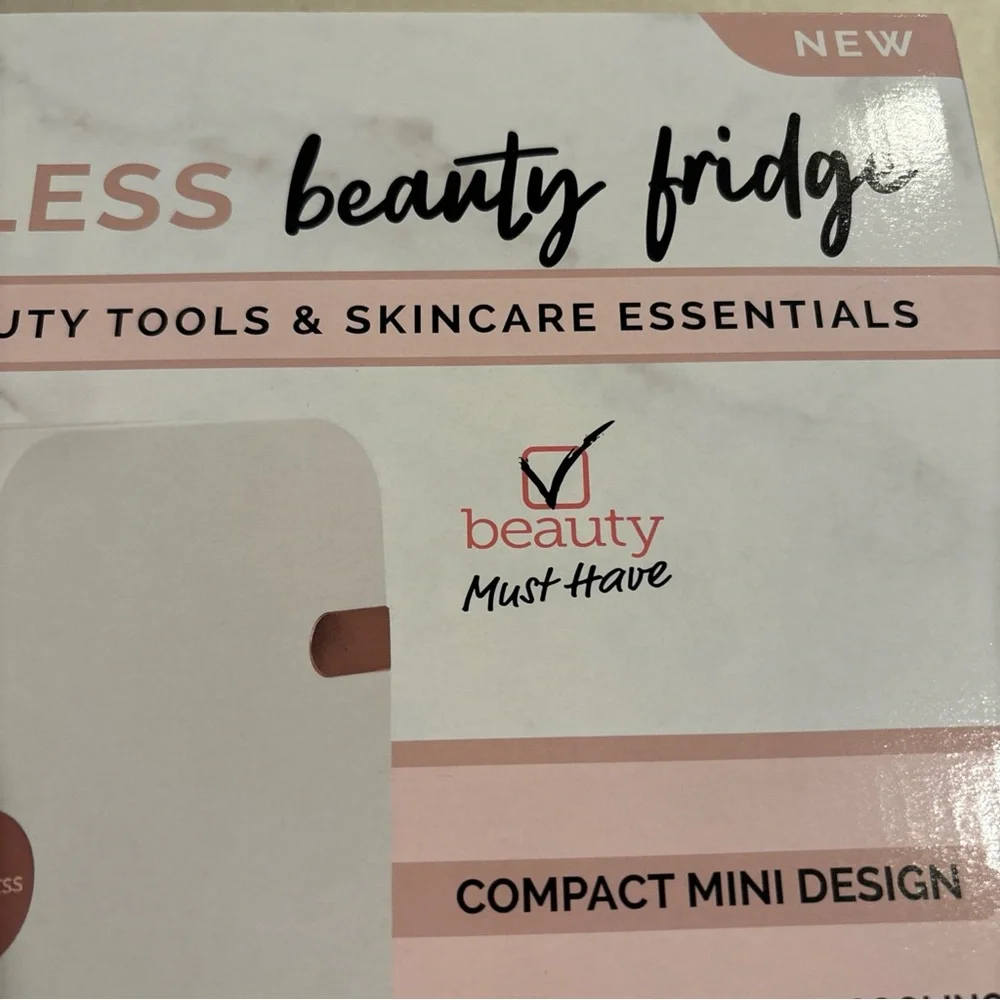 Flawless Beauty Mini Fridge - White and Pink